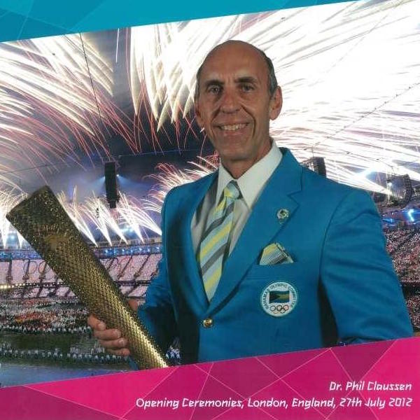 Dr. Claussen at the Olympics