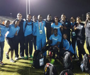 Chiropractor Dr. Philip Claussen, Nancy Claussen, and the Olympic Bahamas Team